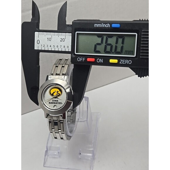 Sun Time Iowa Hawkeyes Stainless Steel Date Quartz Watch New Battery 3ATM Sports - Picture 4 of 10